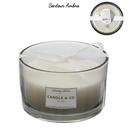 [BO5453] Bougie parfumee 3 meches gris harmony D13cm
