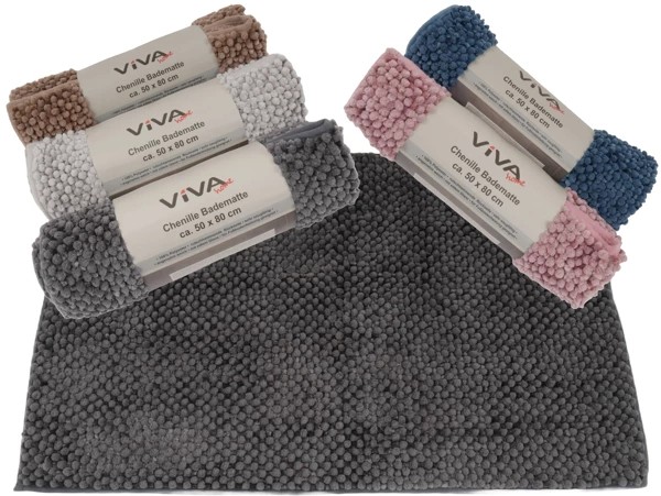 Chenille bath mat approximately 50 x 80cm