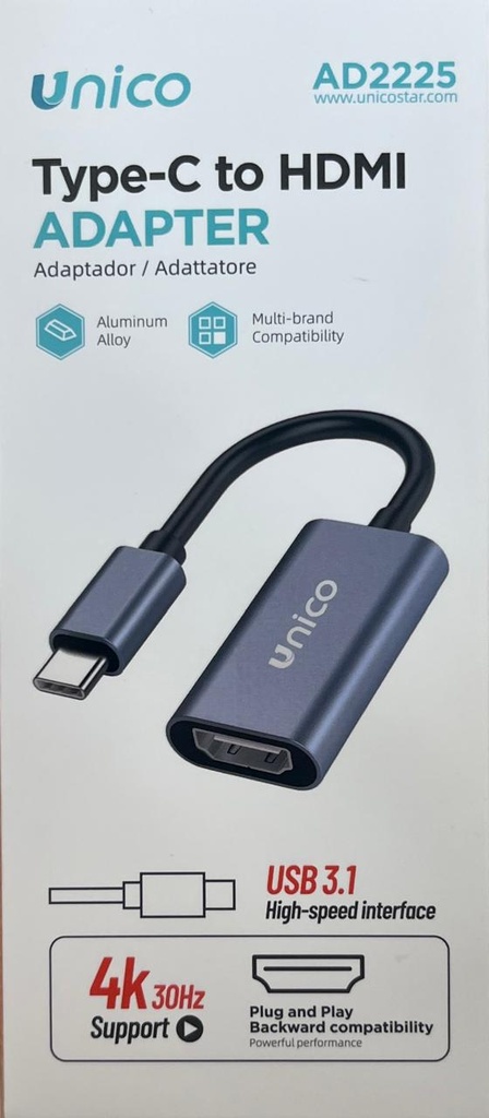 TYPE C male to HDMI female adapter