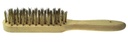 Wire brush 5 rows of brass wire