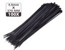 Attaches de câble 4,8 x 370 mm 100 pièces noir 