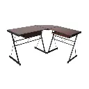 Table de bureau en L Marron foncé