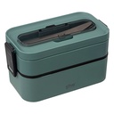 Lunch box 2 comp + couvert polypropylene