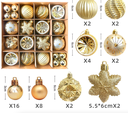 DECORATIONS NOEL DORÉES 38PC