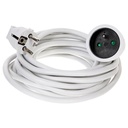 Rallonge terre 5m, blanc