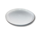 Assiette gris/blanc petite bord haut