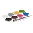 8 Color Face Paints with Accessories
