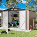 Abri de jardin en acier galvanisé 8*6FT (2.4m x 1.83) 