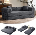 Dark gray convertible sofa