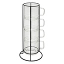 Rack 4 mugs Mia 30 cl, transparent