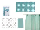 Ensemble rideau de bain et tapis de douche