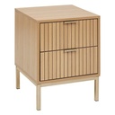 Chevet 2 tiroirs Tasso, beige