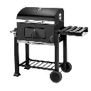 Barbecue au charbon de bois, couvercle rabattable