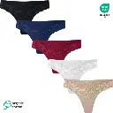 Pack of 5 Brazilian briefs in organic cotton 9087