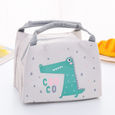 Crocodile print insulated bag, children's meals.