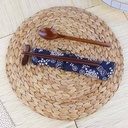 Round plate in rush braid