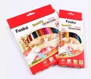 24 CRAYONS DE COULEURS EFFACABLE FOSKA