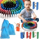 Kruzzle Puzzle de blocs de bois dominos coloré 1080pieces 