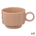 4 tasses Cafe retro nude 10cl, rose clair