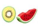 Eponge de bain fruits, 2 fois assorti