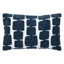 Housse coussin chen jeni 30x50cm, bleu egéen