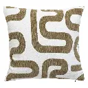 Jacq Chen Safina khaki green cushion 40x40cm