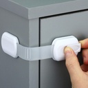 4 Serrures de securite coulissantes pour fermer les tiroirs,  armoires, portes...
