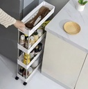 Etagere de salle de bain sur roulettes Ruhhy 24291 ZEN01
